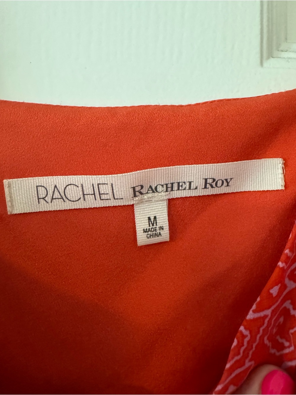 RACHEL Rachel Roy Bright Red Printed Dress - Picture 4 of 6